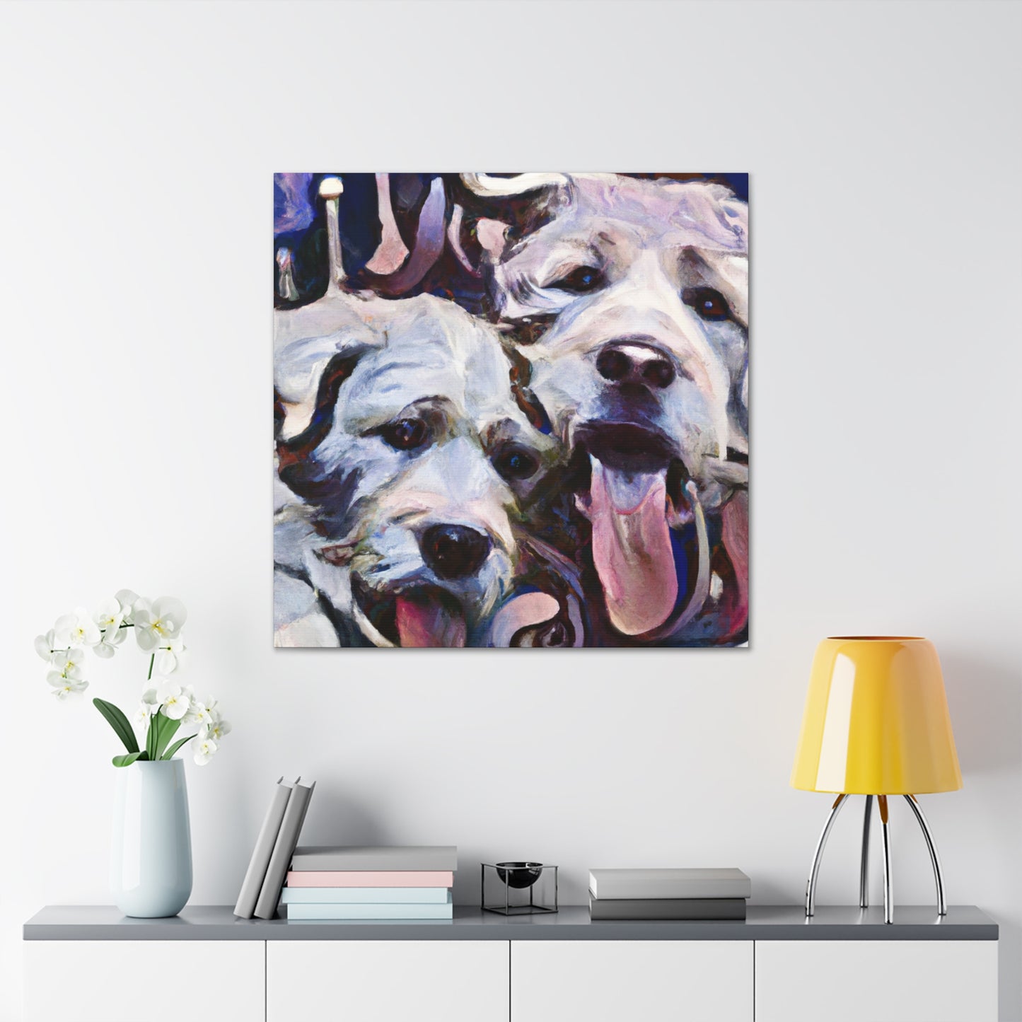 "Fur Peaked Pyrenees" - Canvas