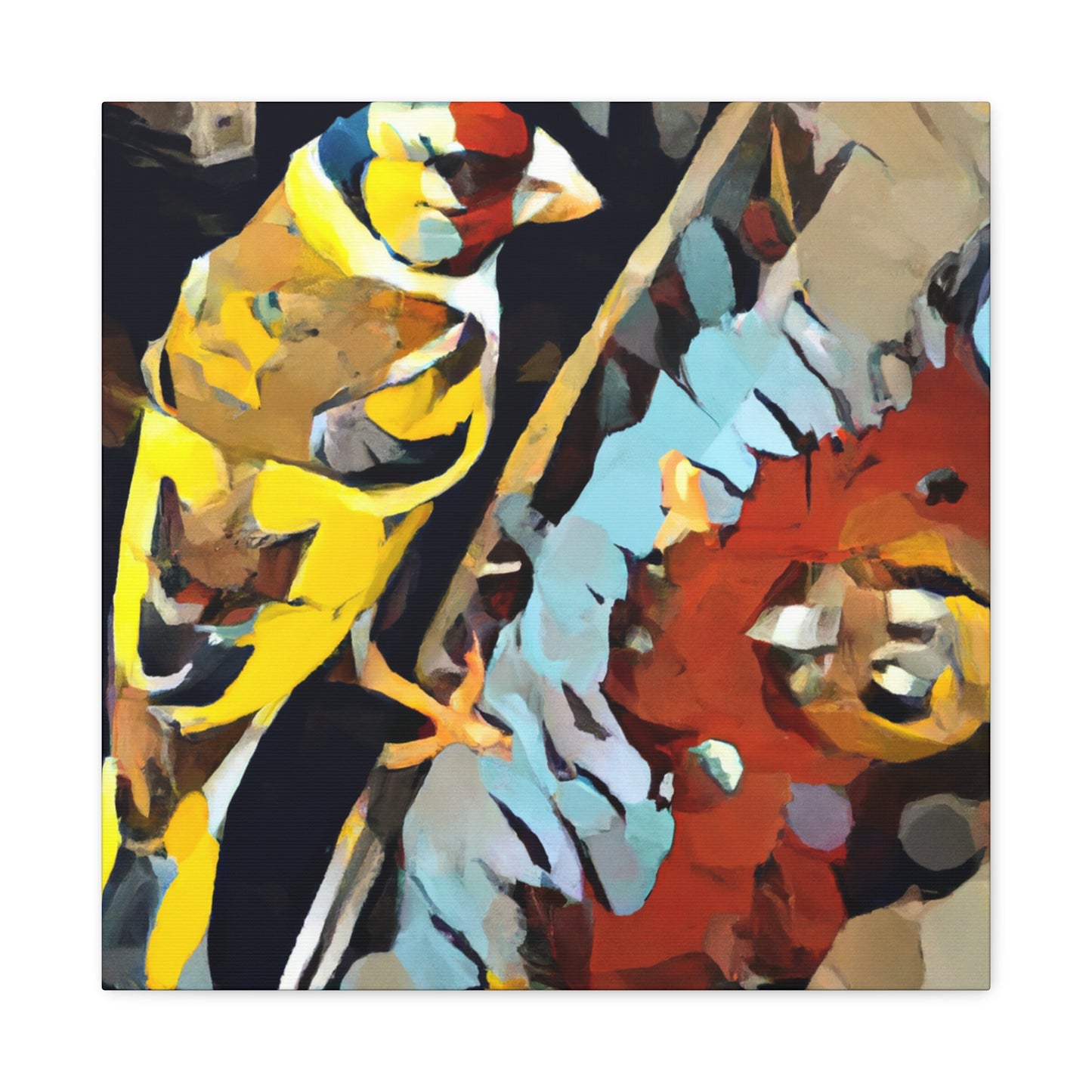 House Finch Abstraction - Canvas