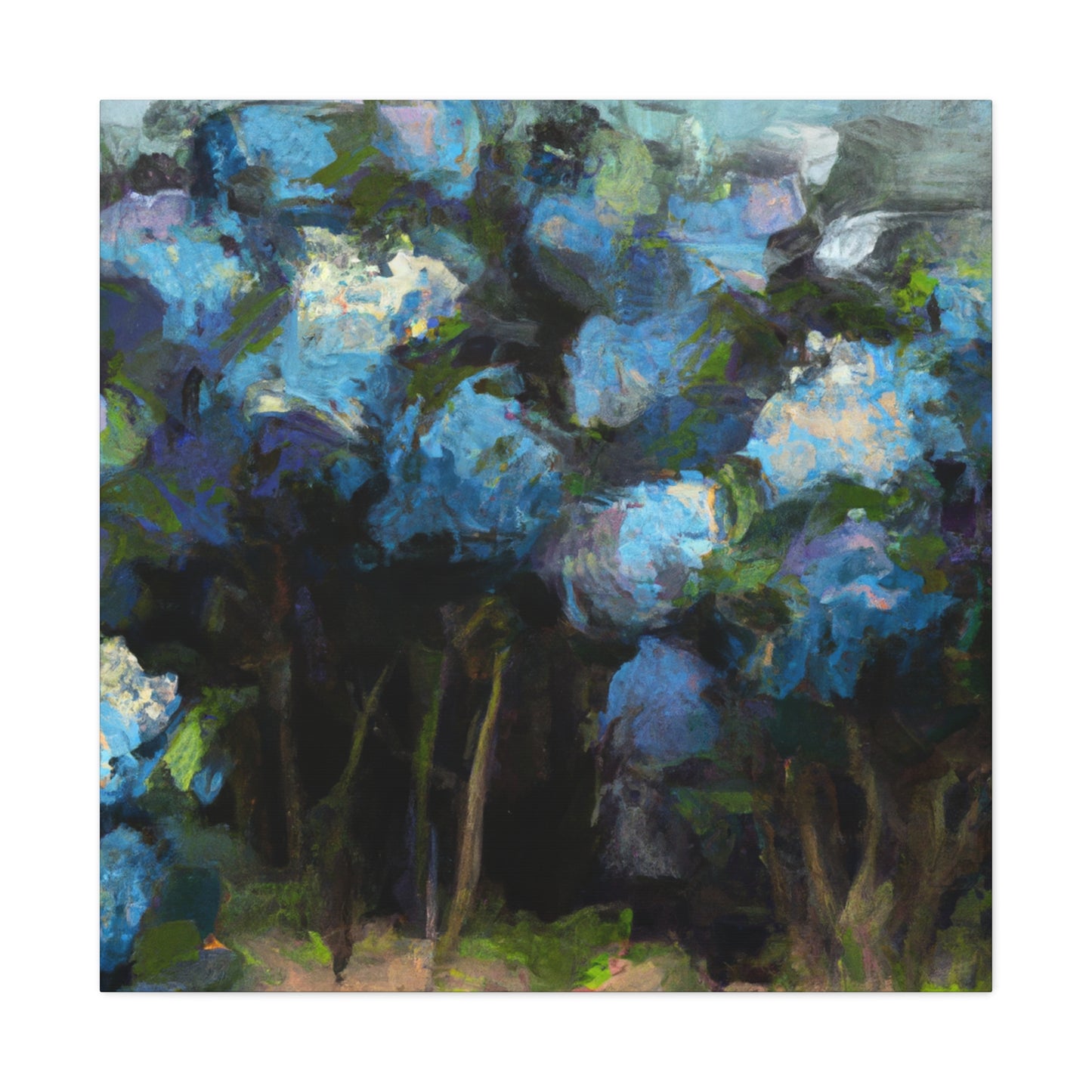 Hydrangea's Dramatic Bloom - Canvas