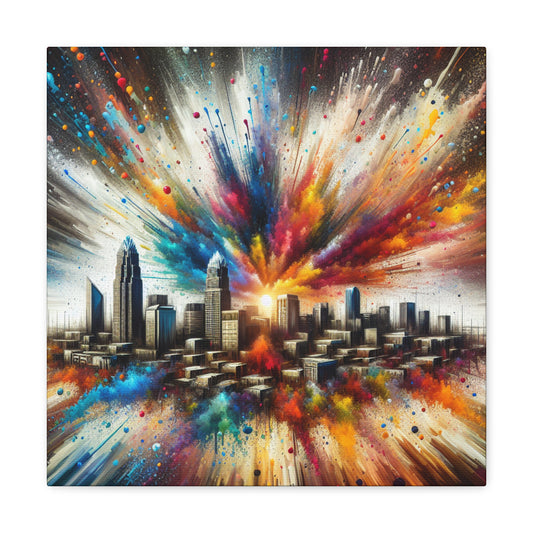 "Vibrant Urban Symphony" - Canvas