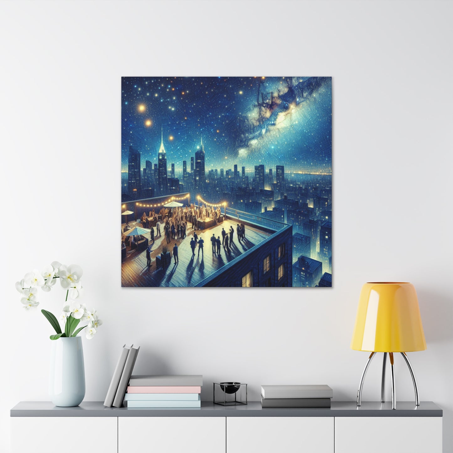 Majestic Rooftop Revelry - Canvas