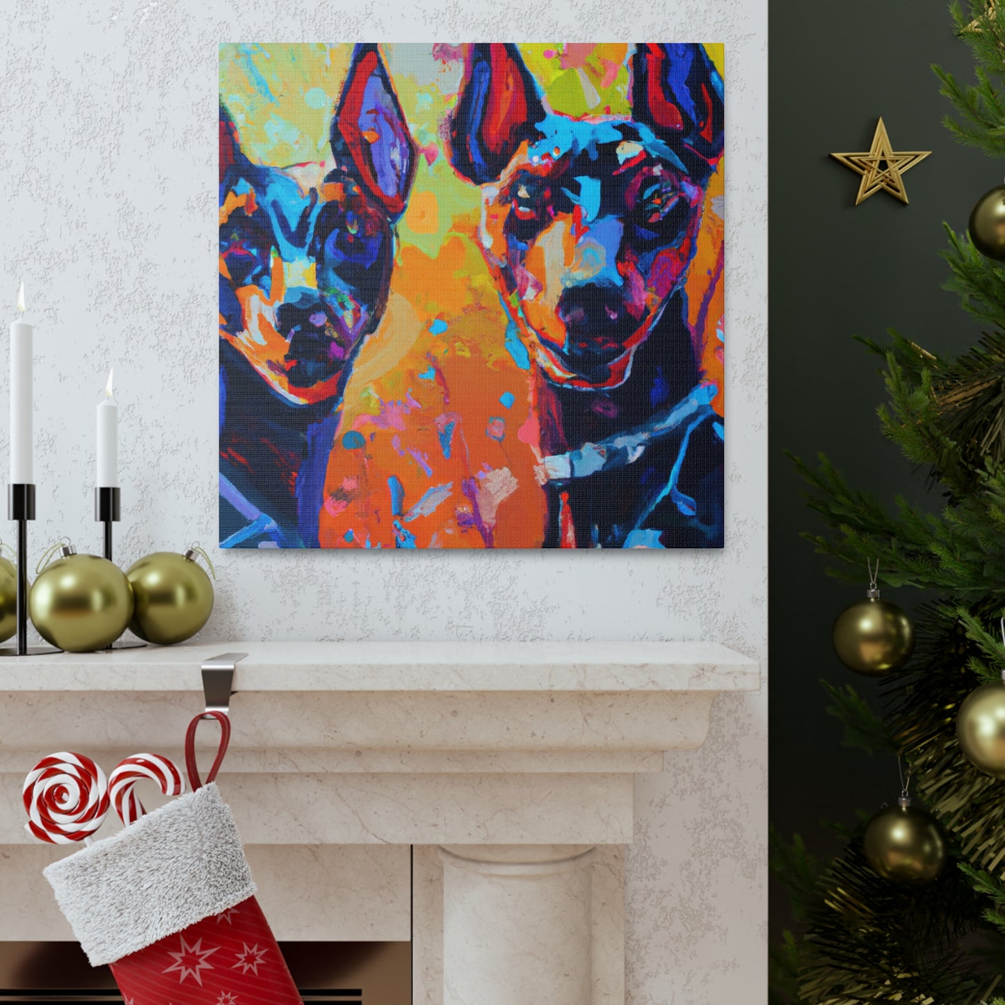 "Doberman in Impressionism" - Canvas