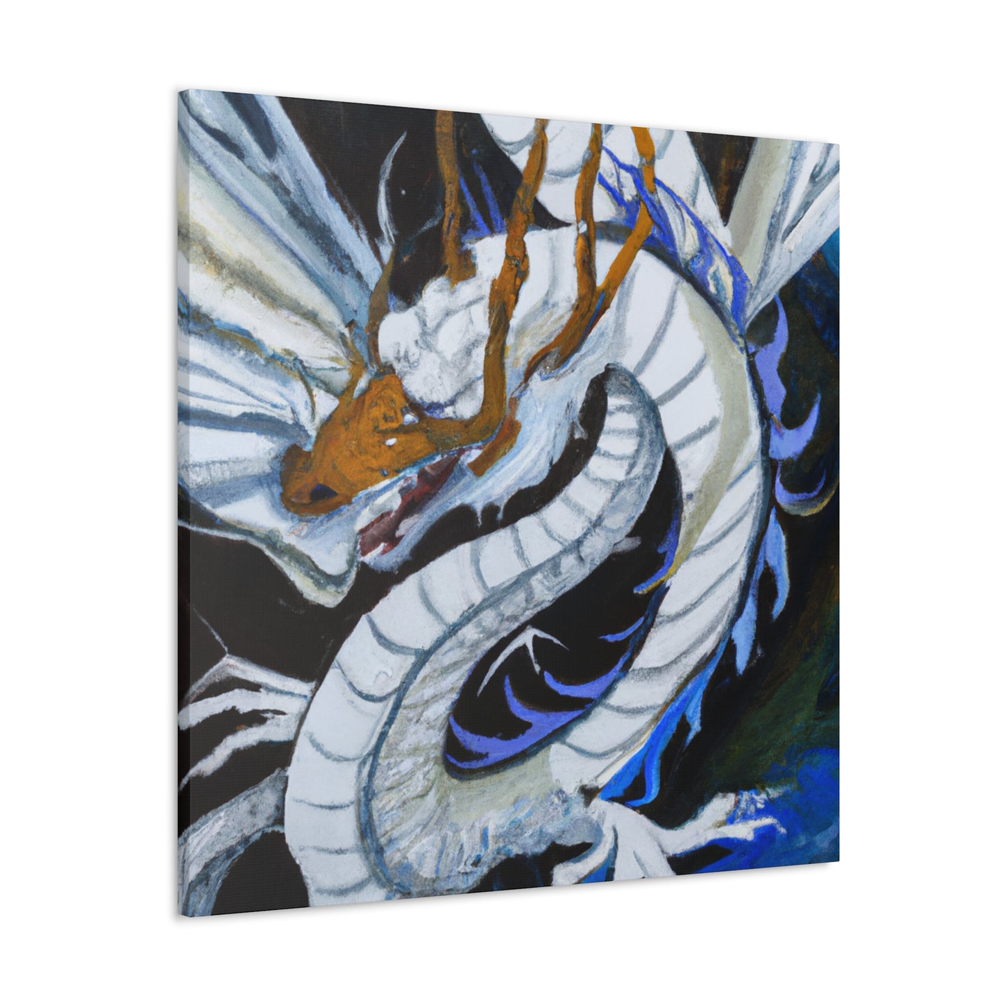 "Dragon's Fiery Reign" - Canvas