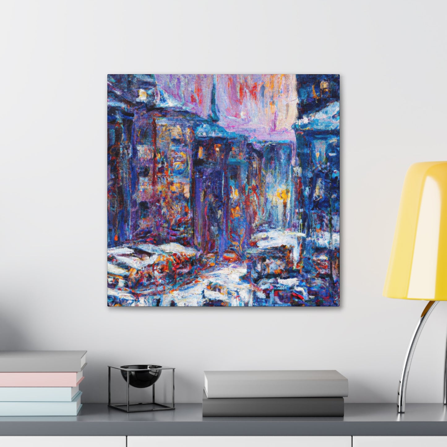 "Urban Oasis in City" - Canvas