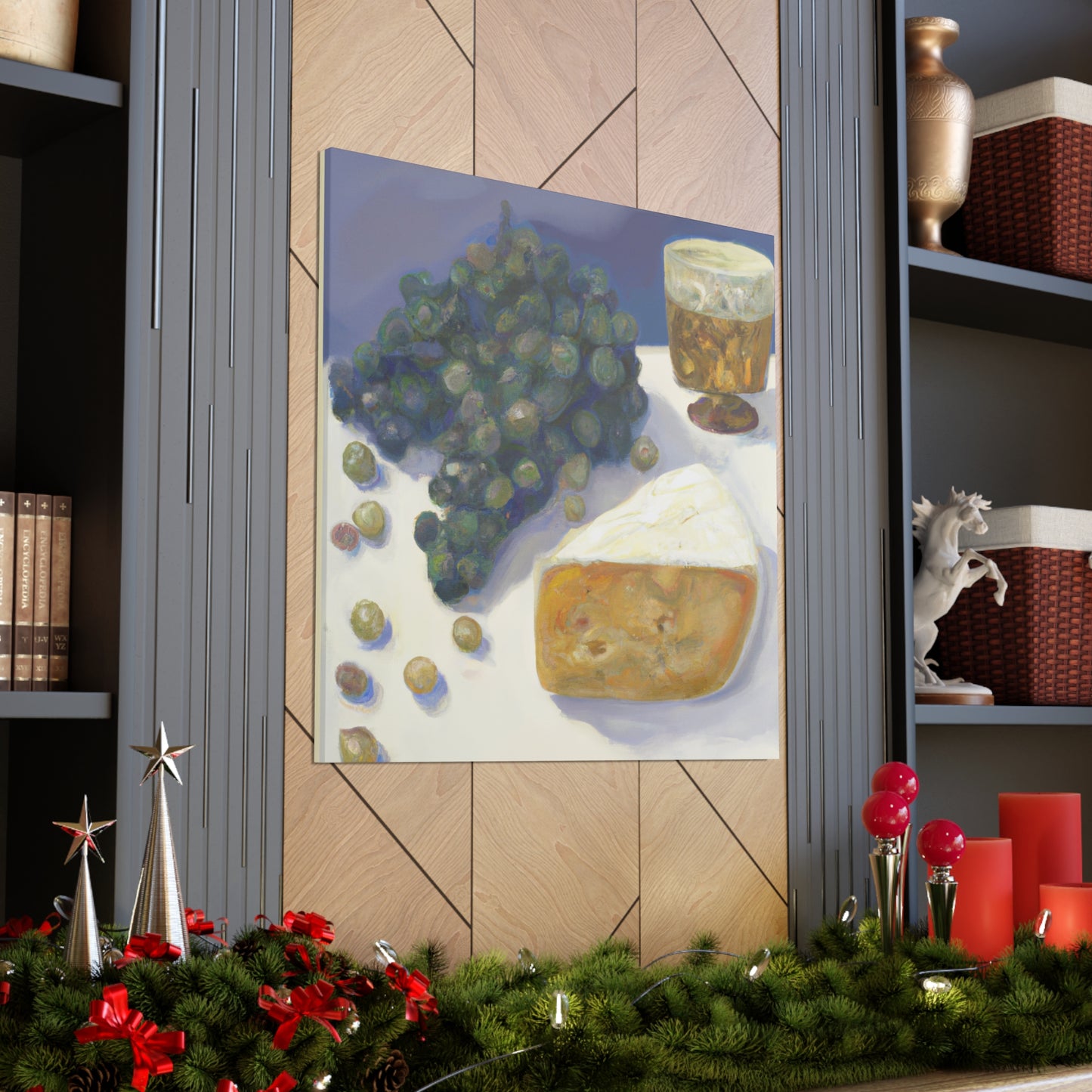 Cheese and Grapes Feast - Canvas