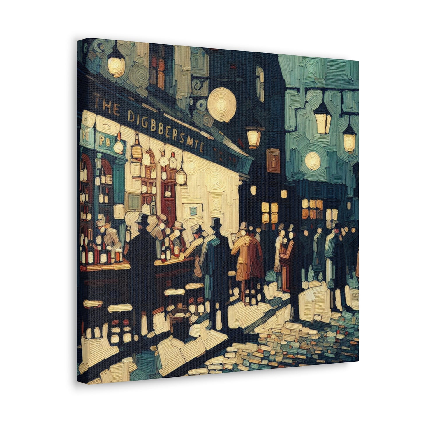 "Hazy Tavern Revelry" - Canvas