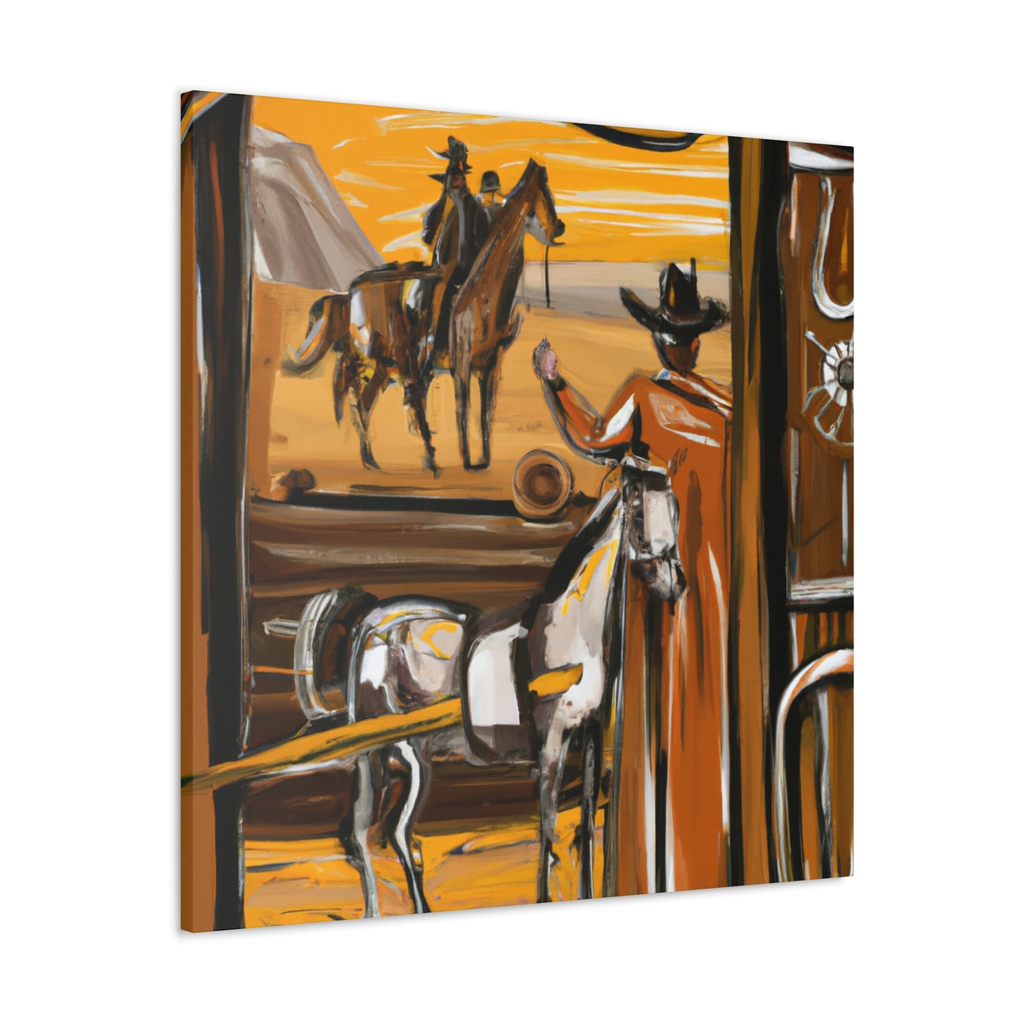 "Stagecoach in Motion" - Canvas