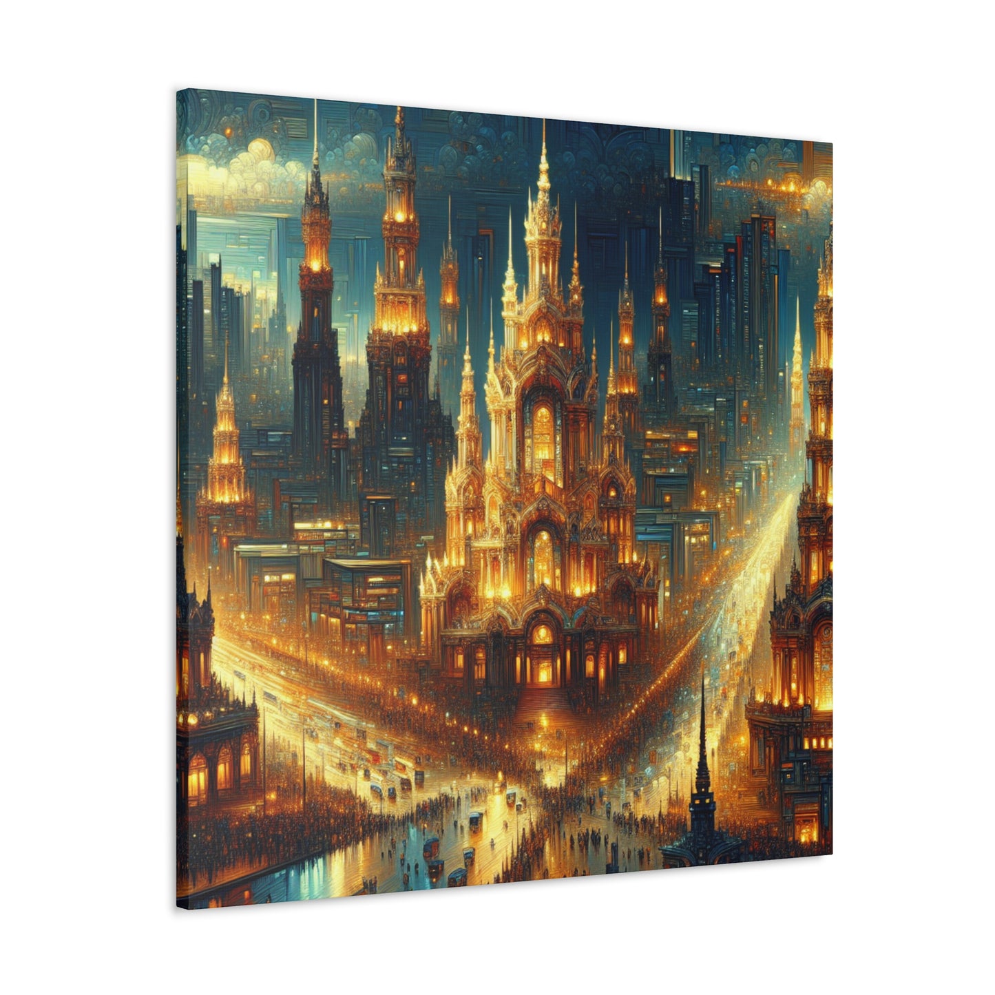 "Nocturnal City Serenade" - Canvas