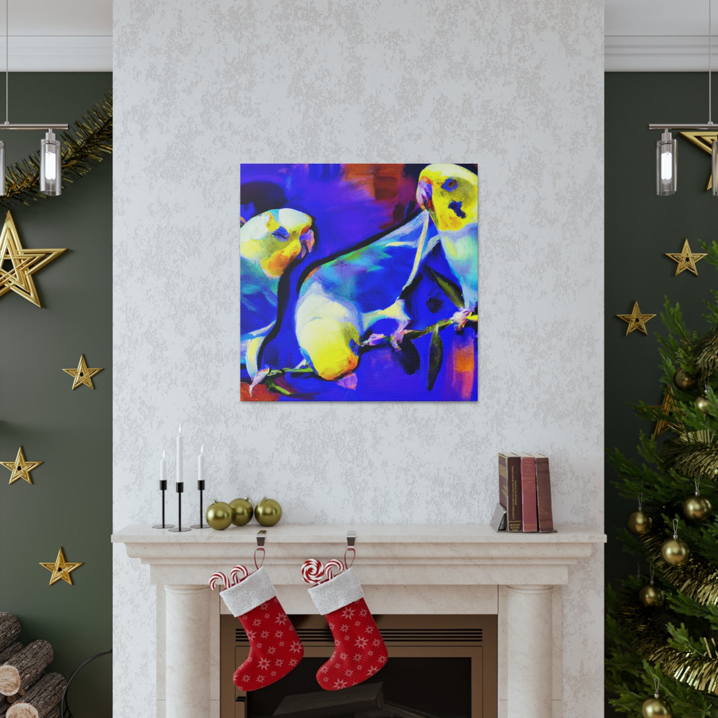 Budgies in Dreamland - Canvas