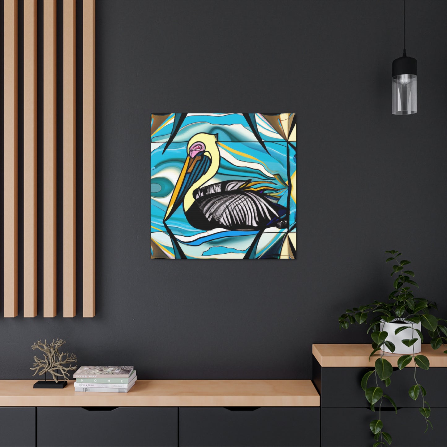 Pelican in Art Deco - Canvas