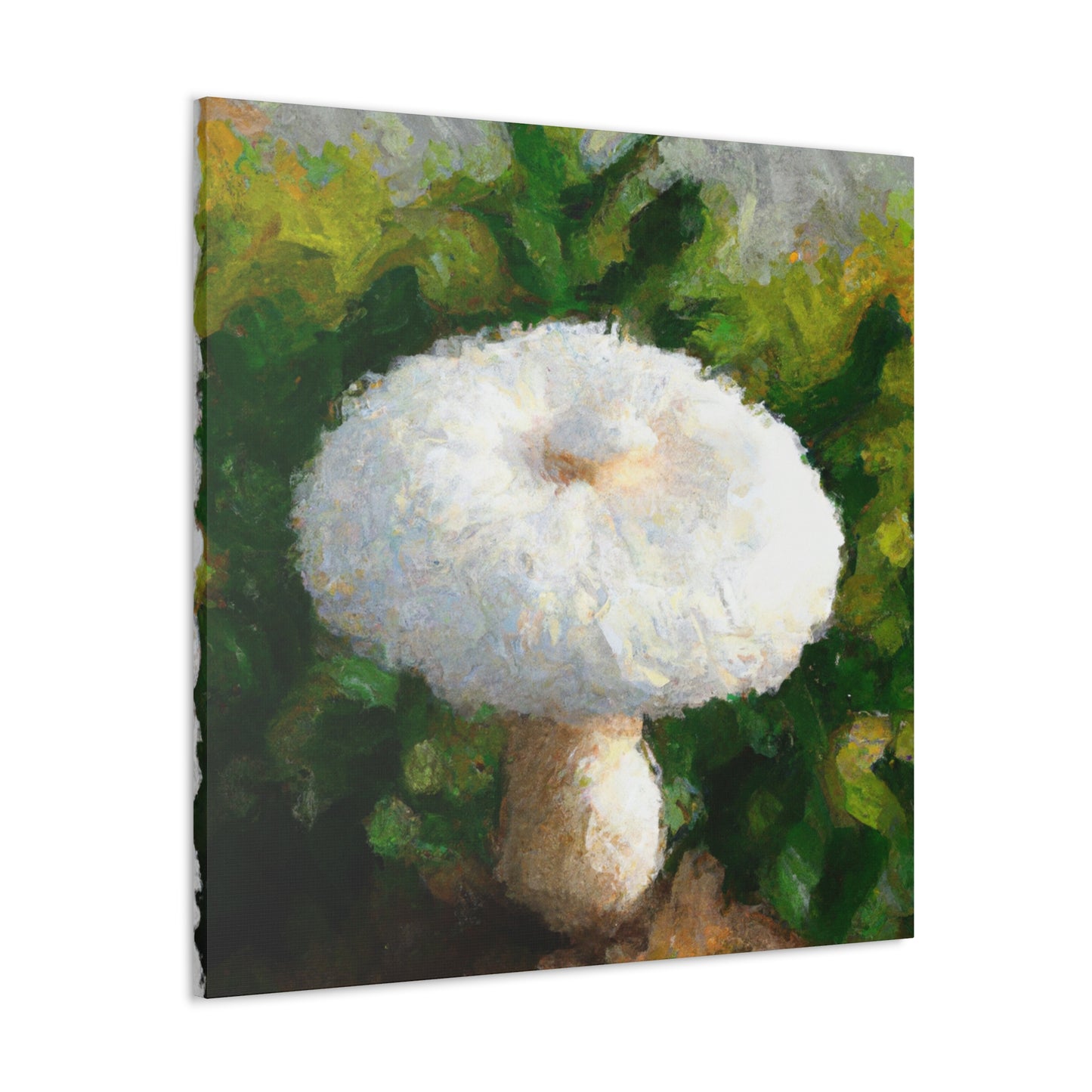 White Mushroom Brilliance - Canvas