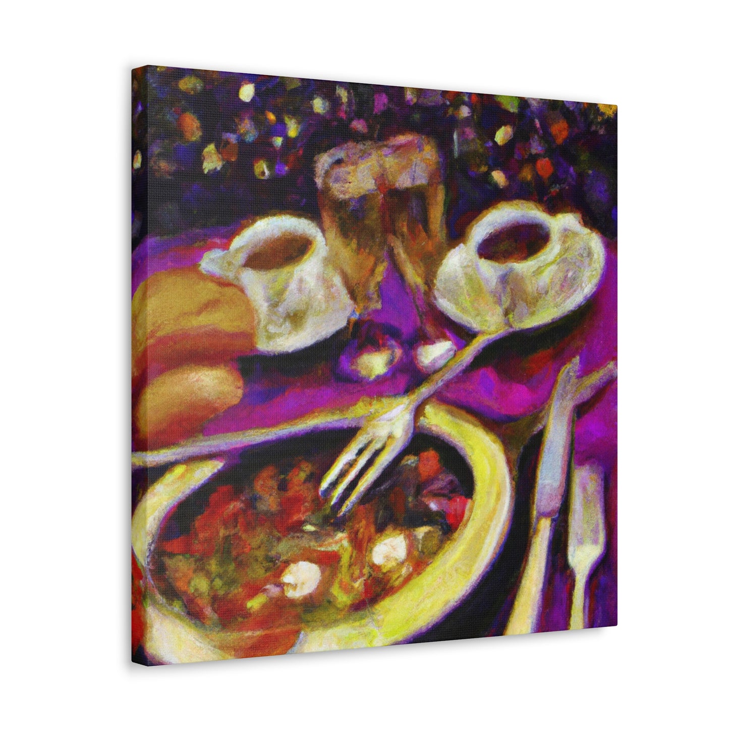 Dining in Moonlight. - Canvas