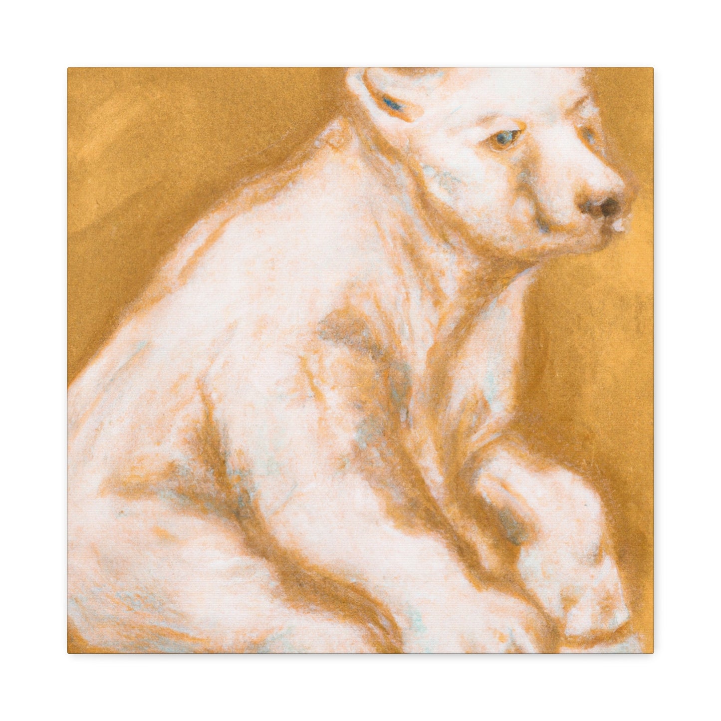 Polar Bear in Baroque. - Canvas