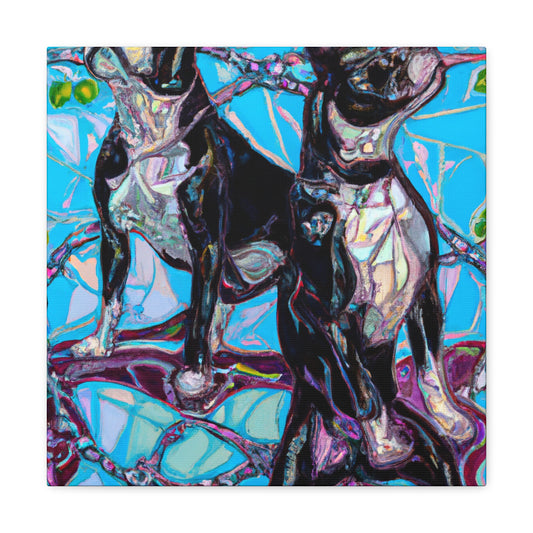 "Boston Terrier Charm Joy" - Canvas