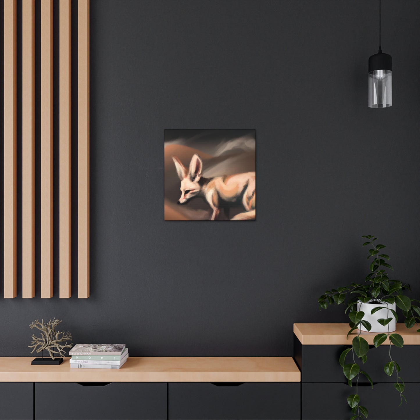 "Fennec Fox Sunrise Glow" - Canvas