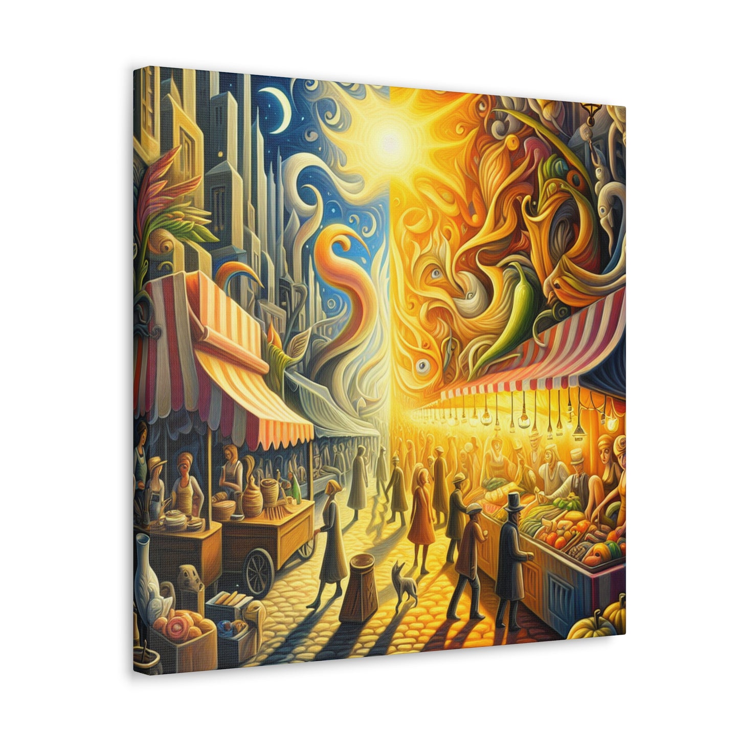 Moonlit Bazaar Dreams - Canvas