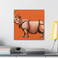 Majestic Indian Rhinoceros - Canvas