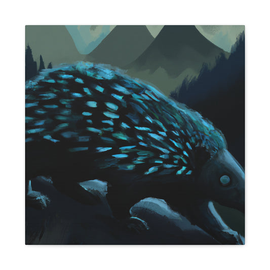 Porcupine in Moonlight. - Canvas