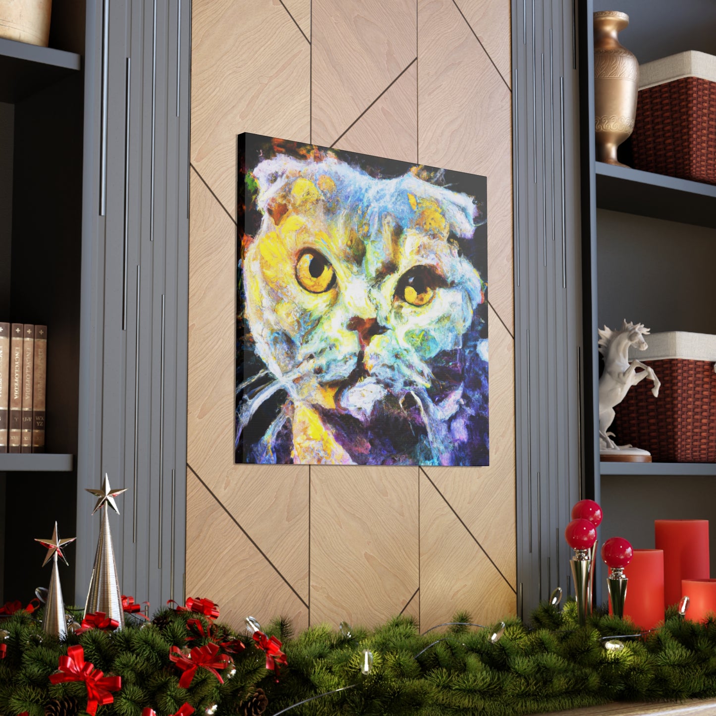 Scottish Fold Impasto - Canvas