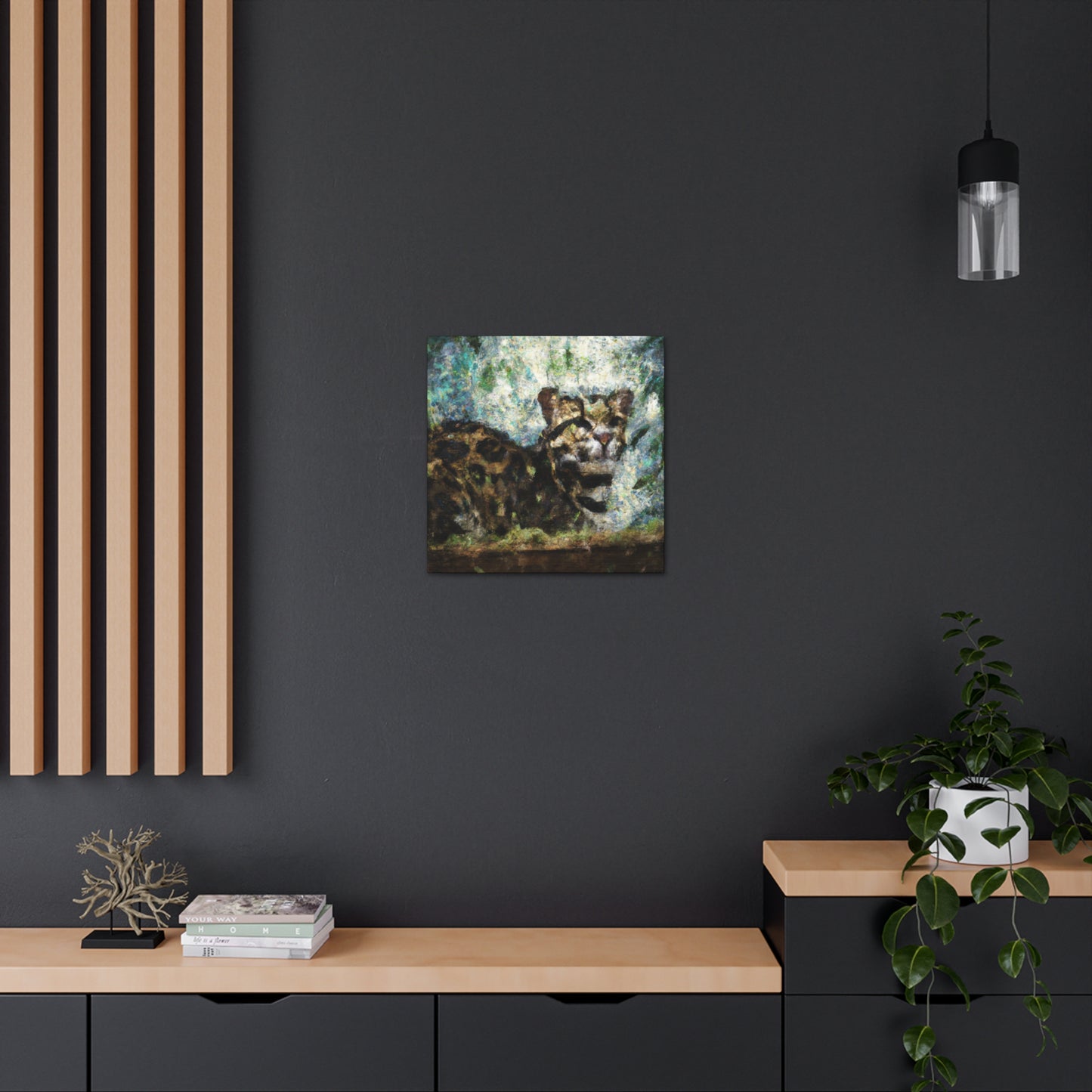 Lone Clouded Leopard - Canvas