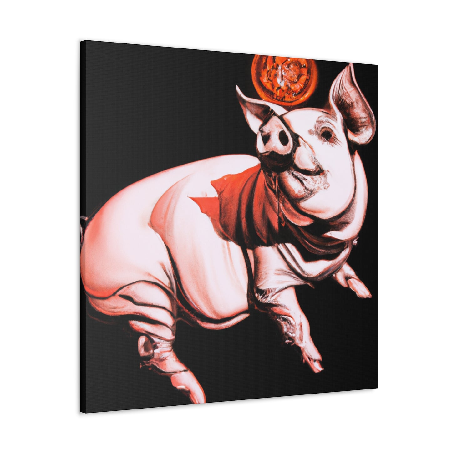 "Pot-Belly Pig Oasis" - Canvas