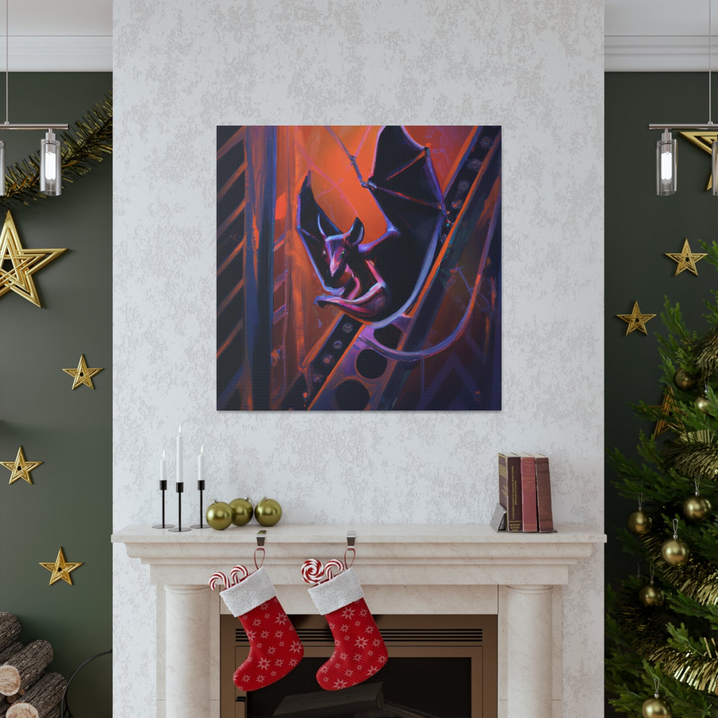 The Indian Flying Fox is a popular Art Deco design from the 1920s. It features sleek, streamlined forms and decorative motifs such as stylized animal heads and wings. It has a distinctively modern feel that has inspired many modern architects - Canvas