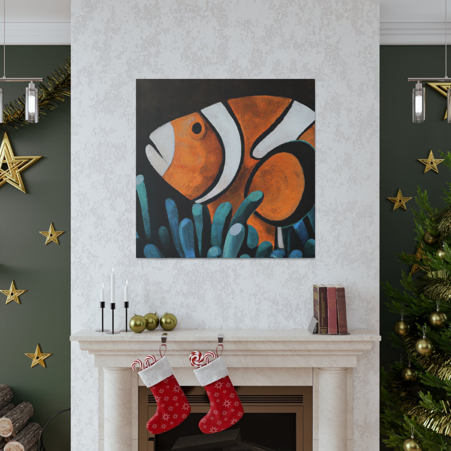 "Funny Clownfish Artwork." - Canvas