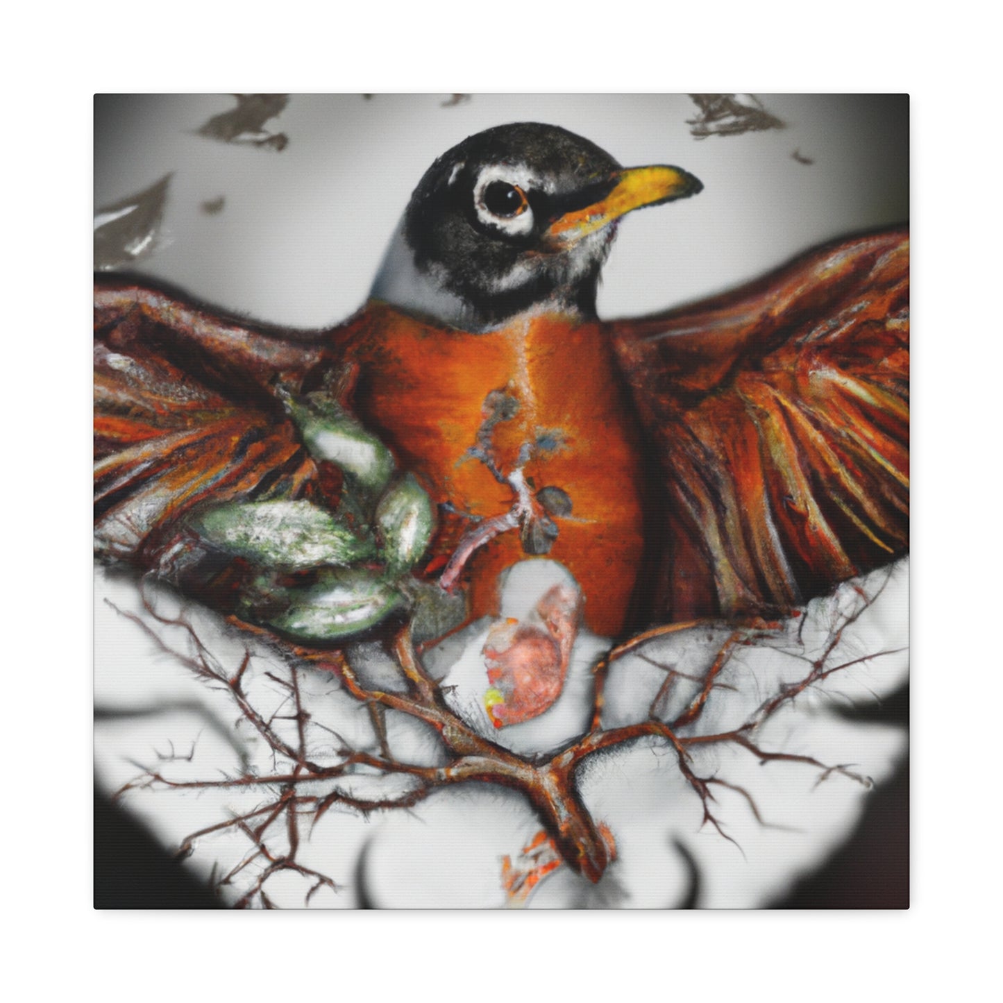 "American Robin Surrealism" - Canvas