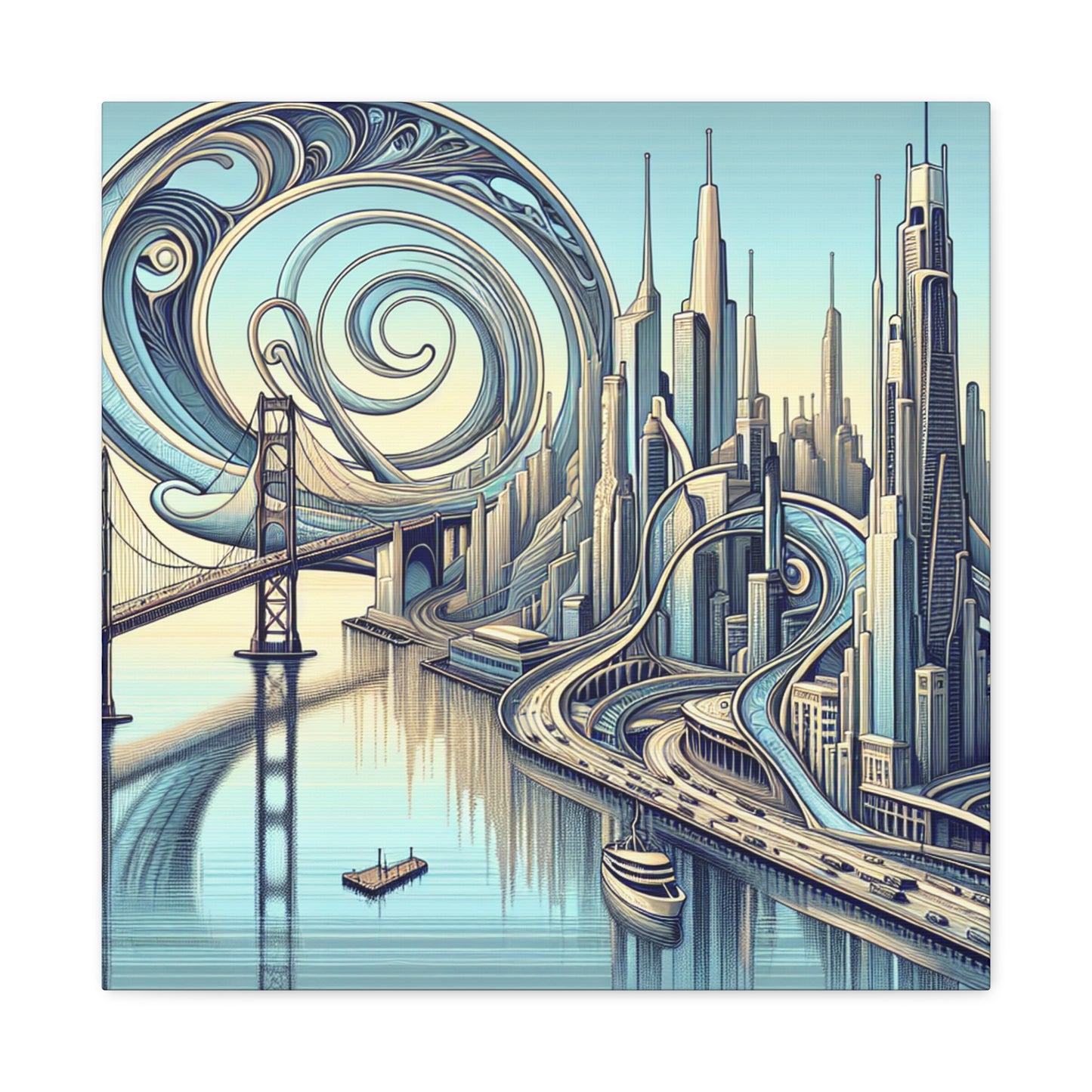 Golden City Whispers - Canvas