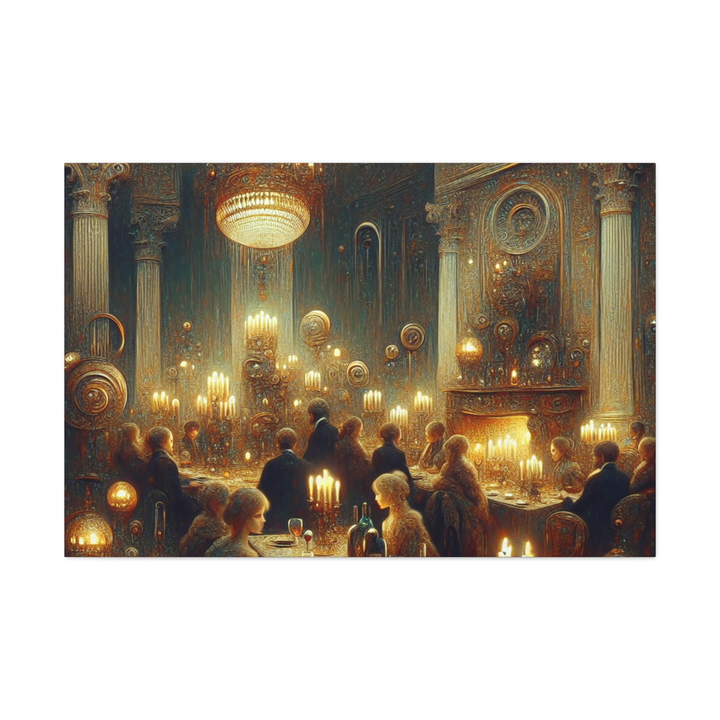 Exuberant Opulence: Midnight Revelry - Canvas