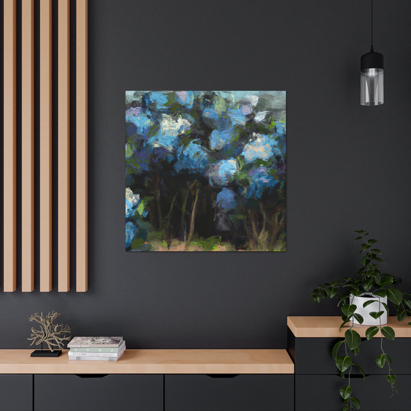 Hydrangea's Dramatic Bloom - Canvas