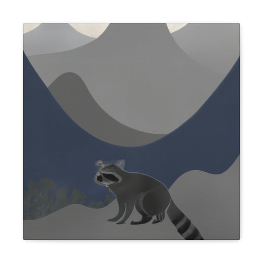 Raccoon In Blossom Time - Canvas