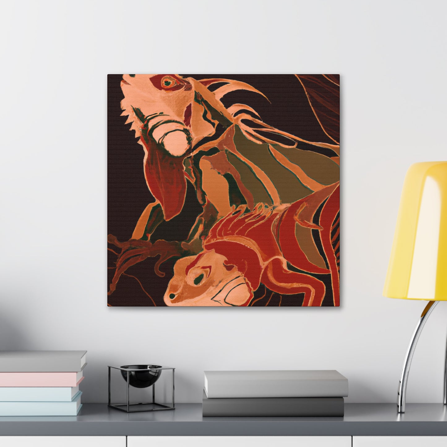 Iguanas in Art Deco - Canvas