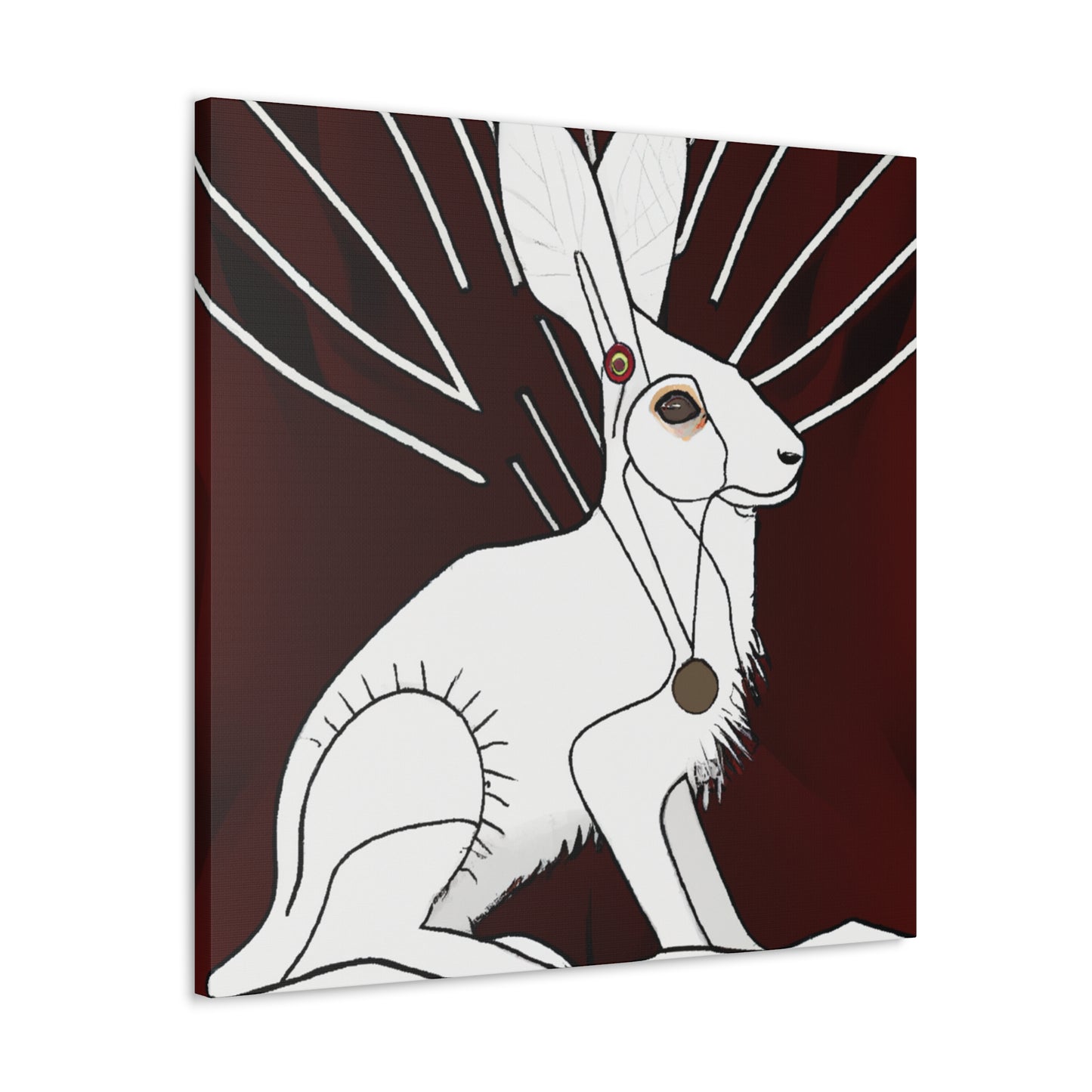 "Arctic Hare Art Deco" - Canvas