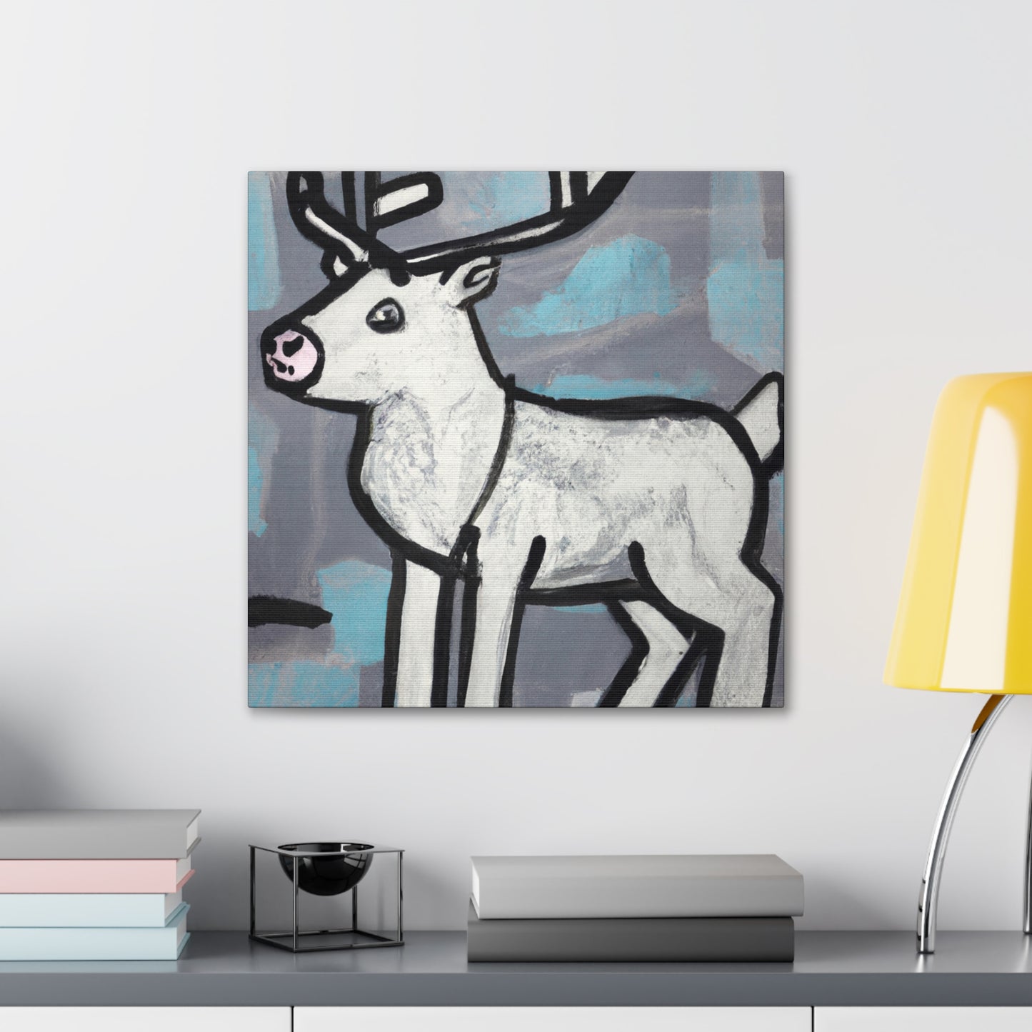 "Reindeer Winter Mural" - Canvas