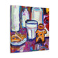 "Milk and Cookies Fauvism" - Canvas