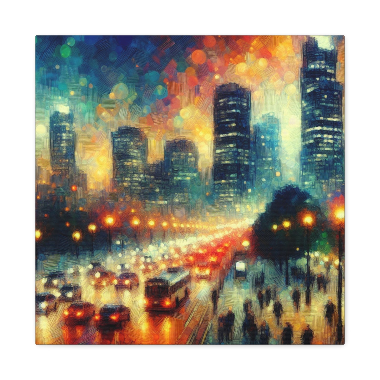 Nighttime Urban Symphony - Canvas