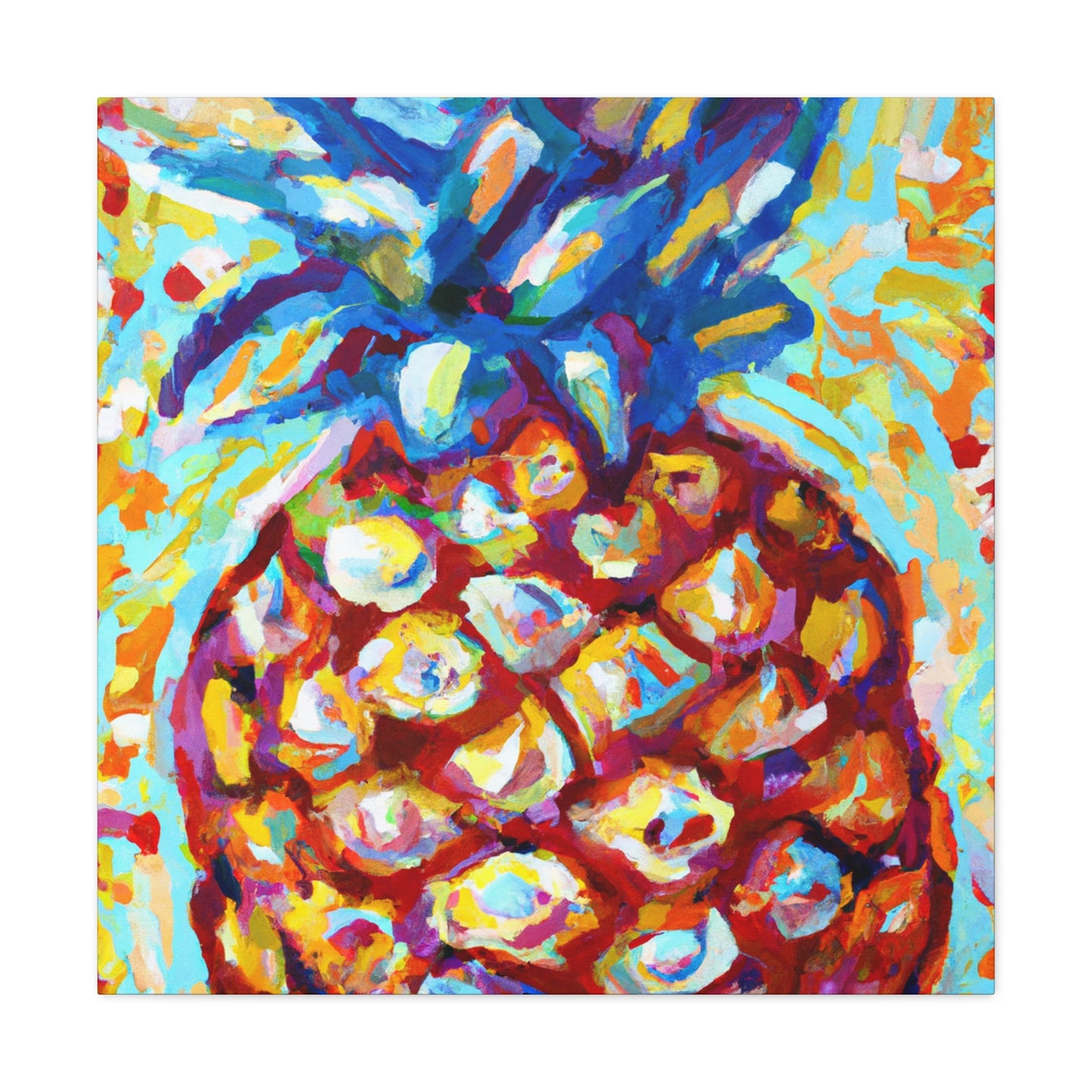 Pineapple Pointillism Dream - Canvas