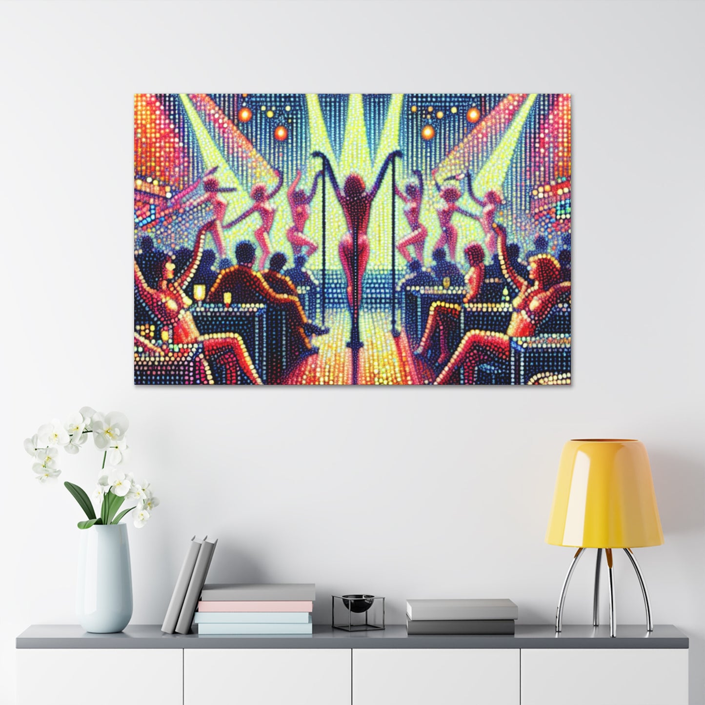 "Vibrant Cabaret Nights" - Canvas