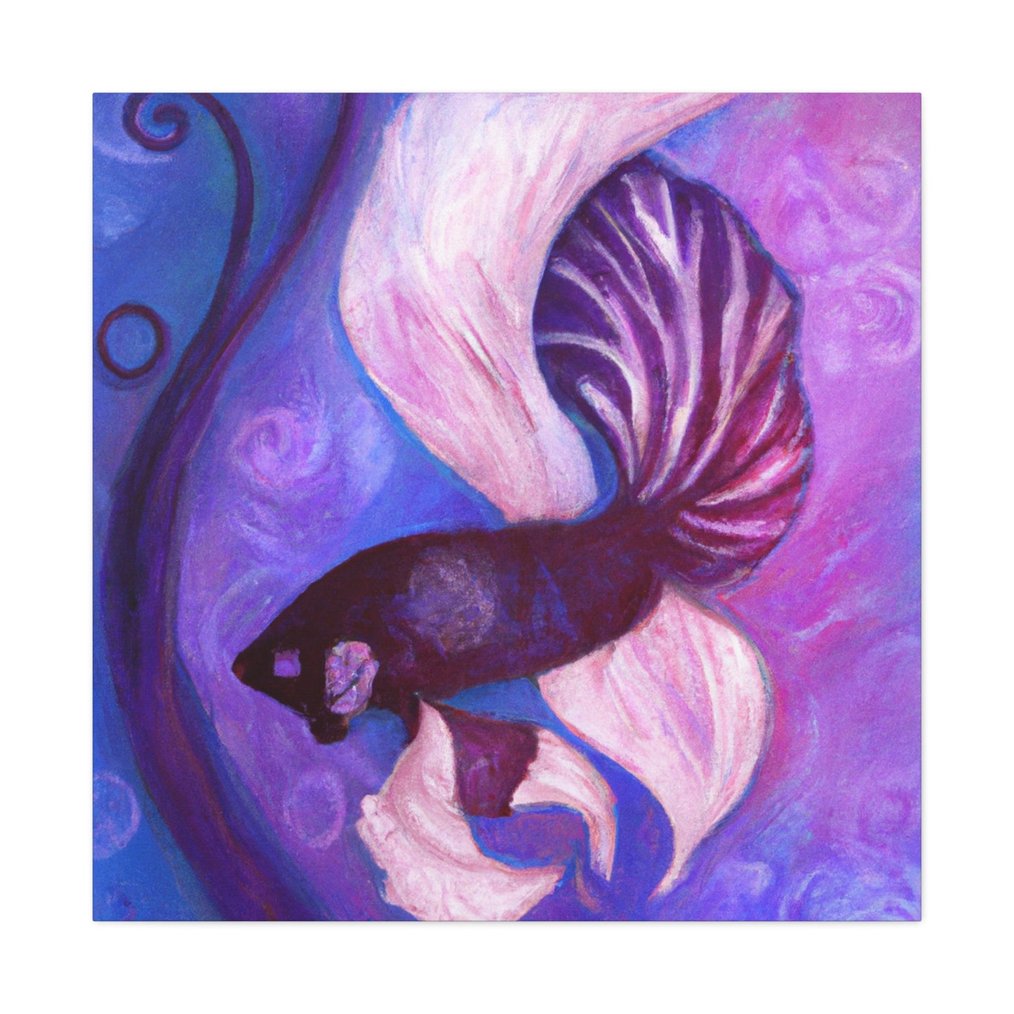 "Betta Amongst Algae" - Canvas