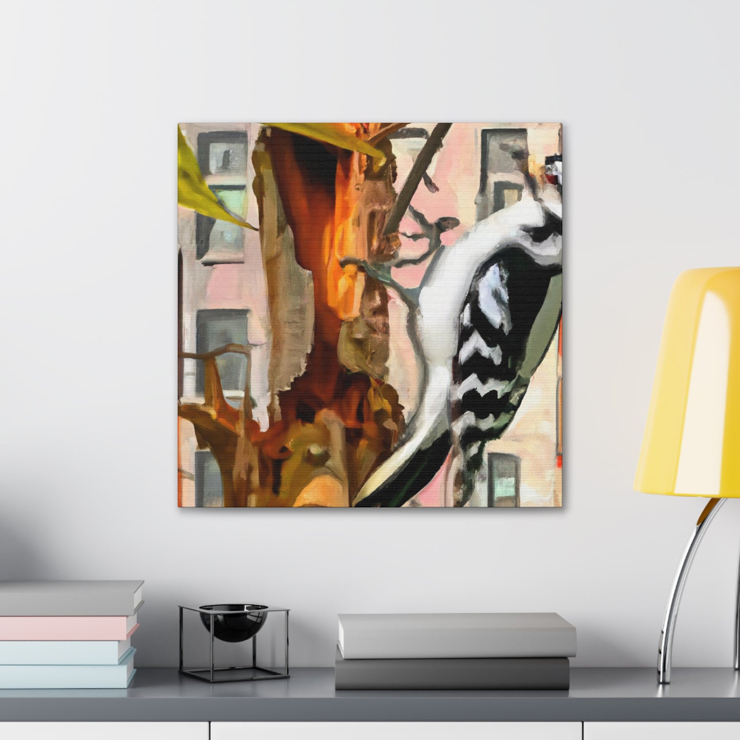 "Downy Woodpecker Dreaming" - Canvas