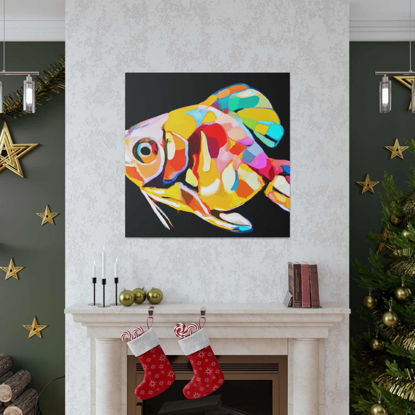 "Killifish Art Deco Dream" - Canvas