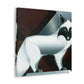 Arctic Fox Art Deco - Canvas