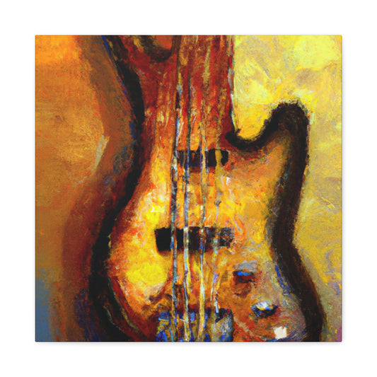 "Bass Guitar Impressionism" - Canvas