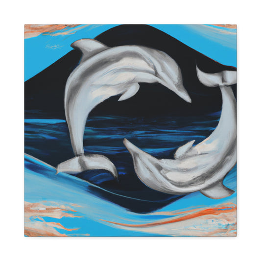 "Diving Dolphin Surreality" - Canvas