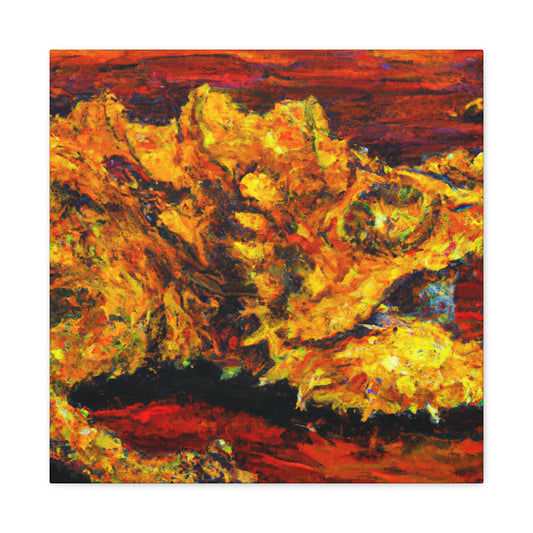 Horned Lizard Expressionism - Canvas