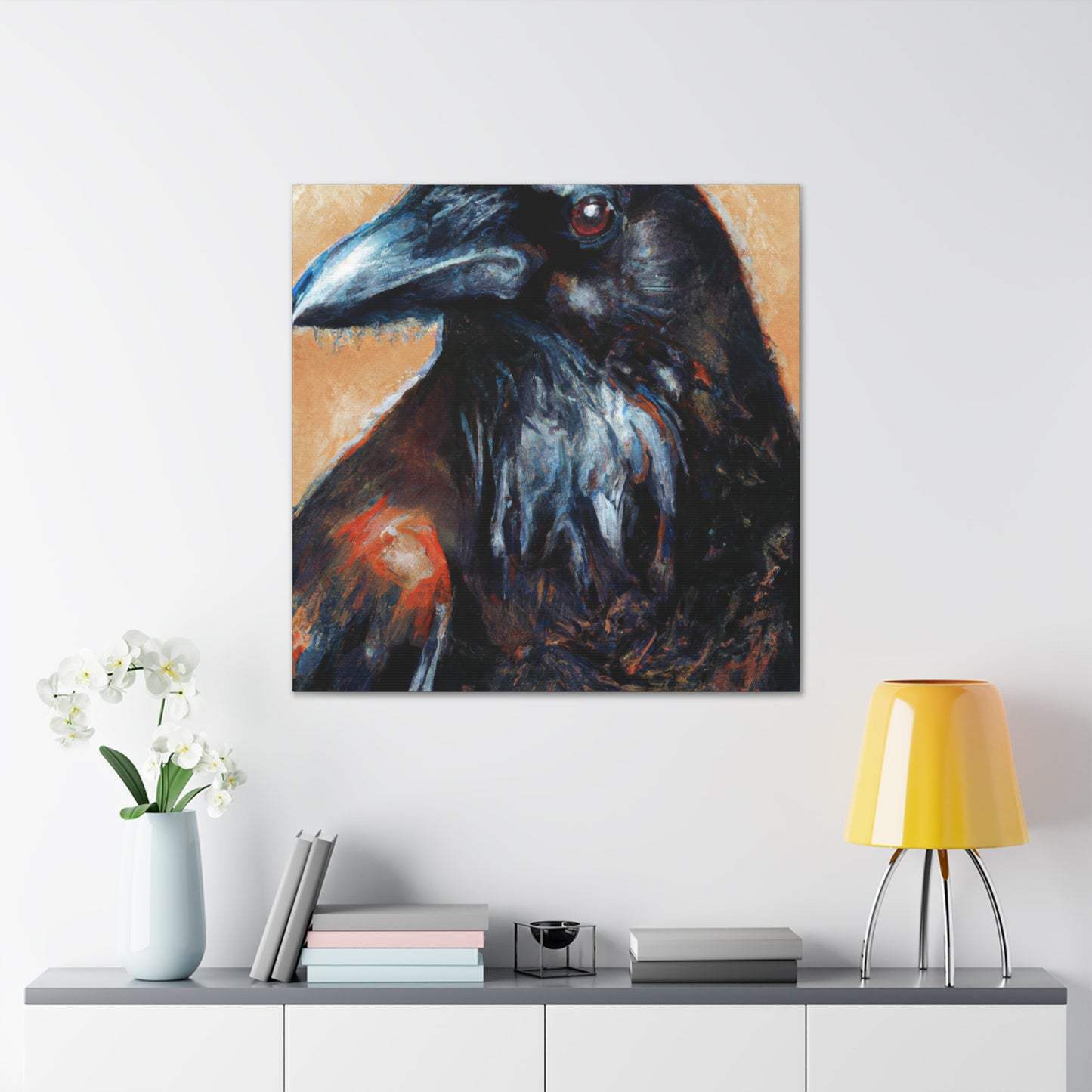 American Crow Realism. - Canvas