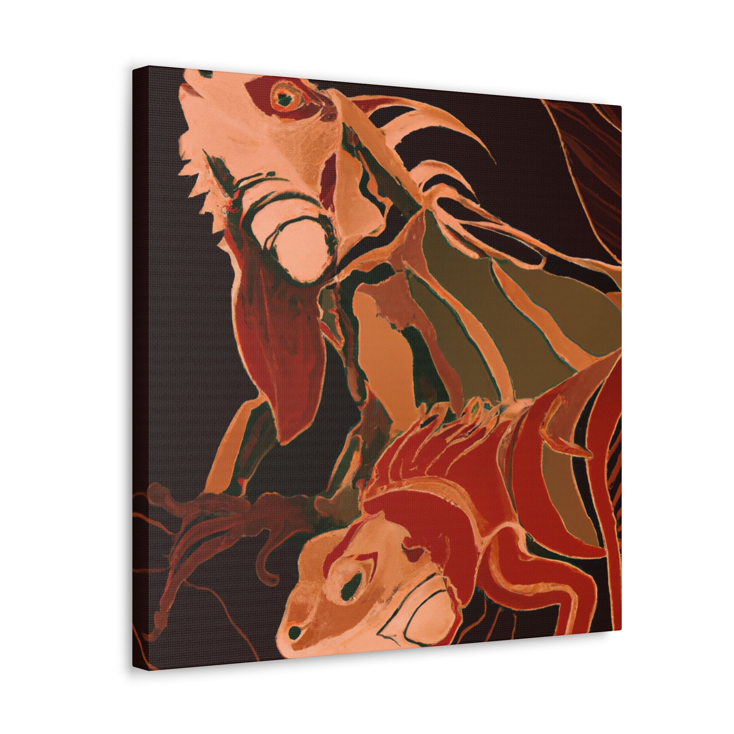 Iguanas in Art Deco - Canvas