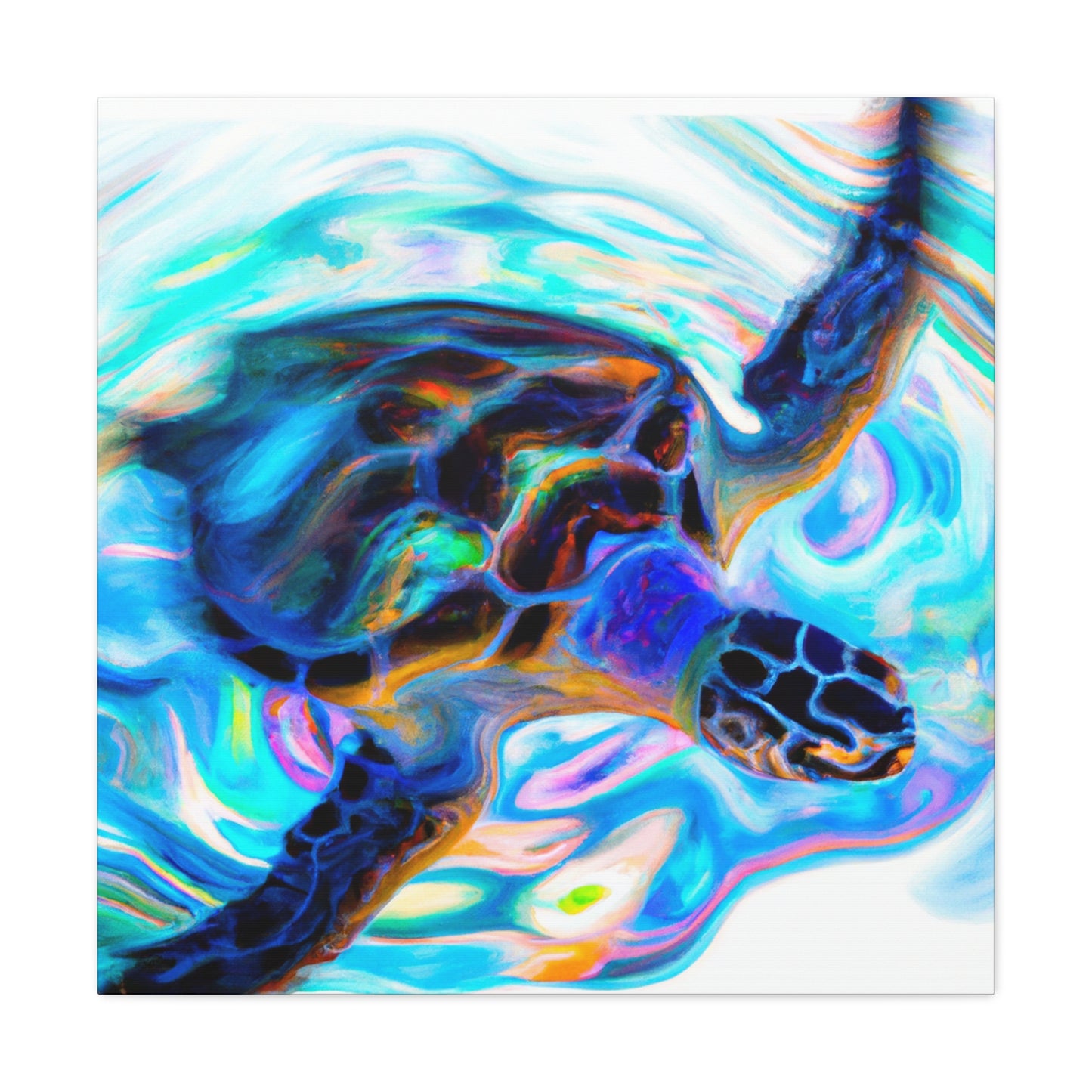 Sea Turtle Mural. - Canvas