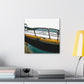 Pontoon Boat Reflection. - Canvas